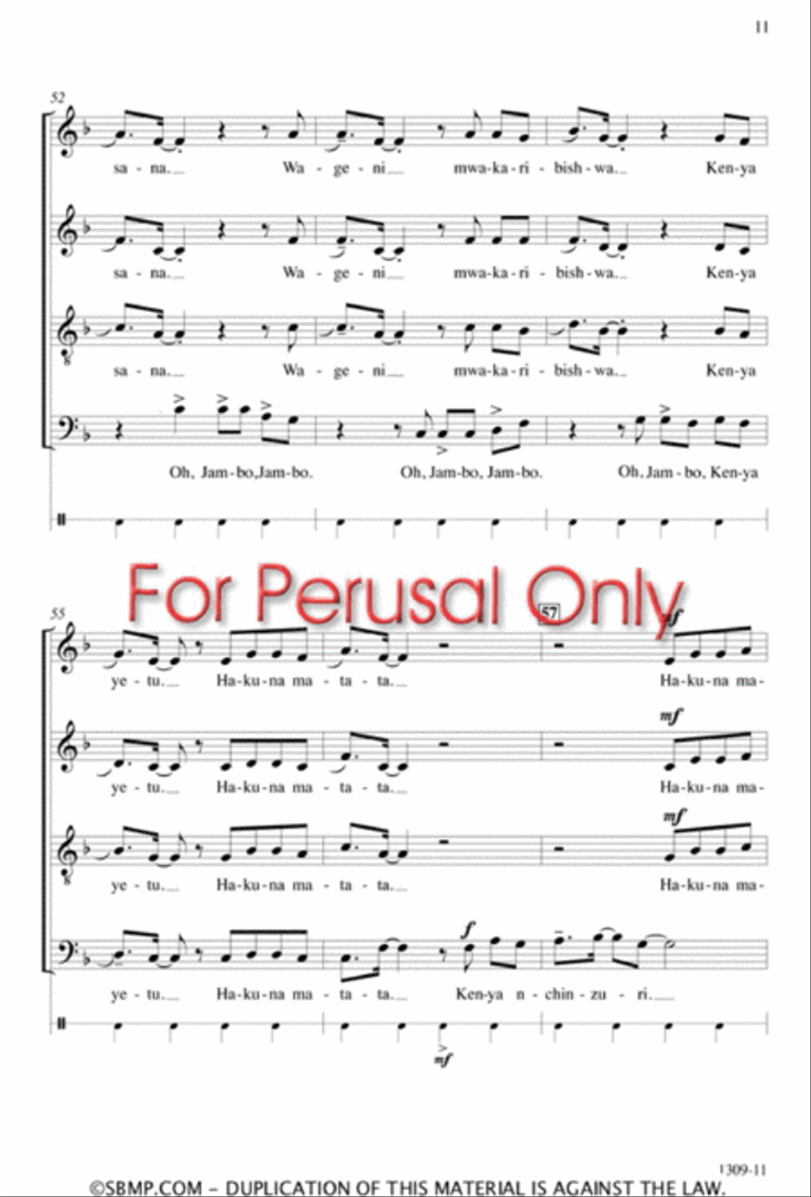 Jambo - SATB Octavo Jambo - SATB Octavo 4-Part scores gallery preview page 10