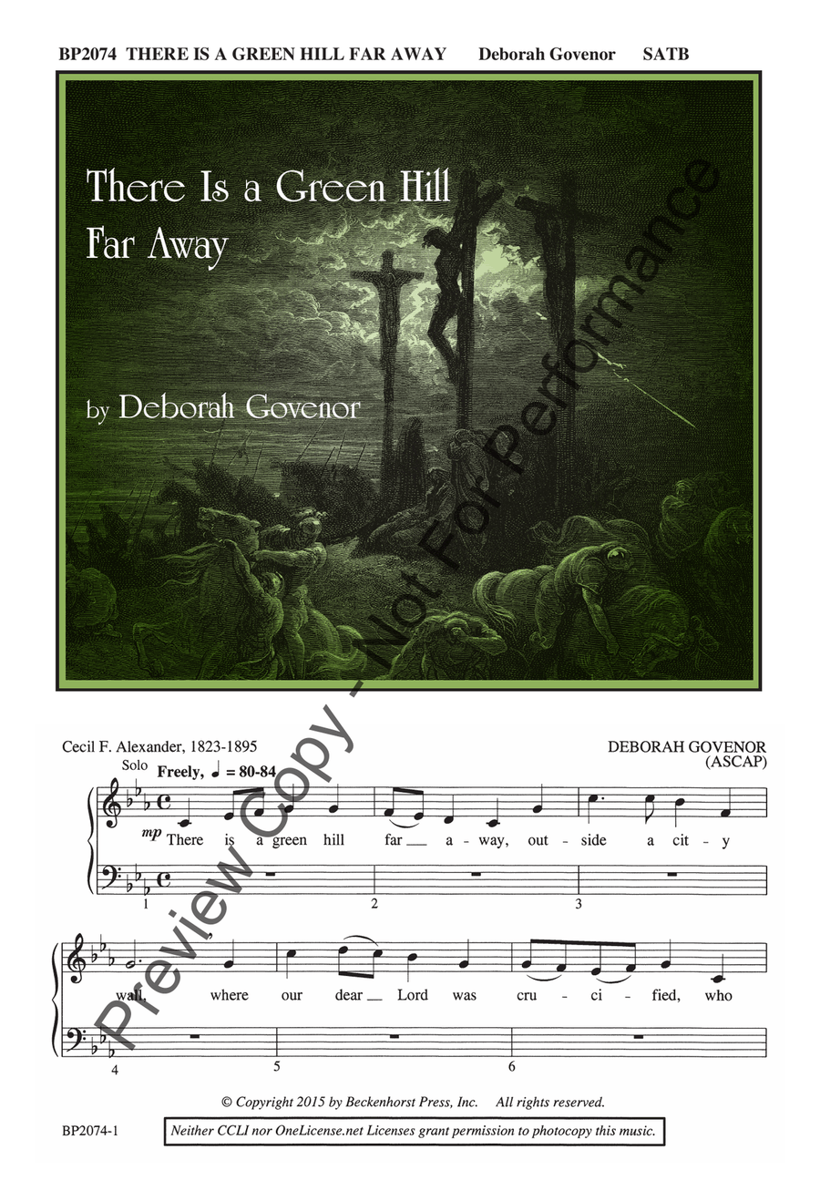 There Is a Green Hill Far Away 4-Part scores gallery preview page 2