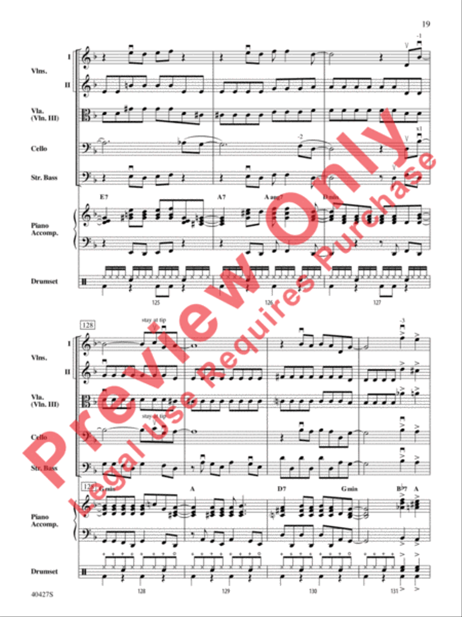 Mamma Mia!, Selections from String Orchestra scores gallery preview page 20