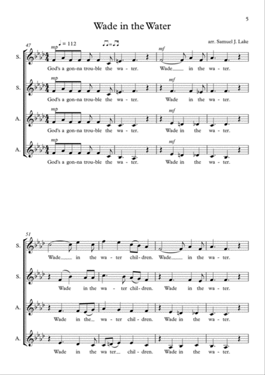 3 African American Spirituals - SSAA SSAA scores gallery preview page 5