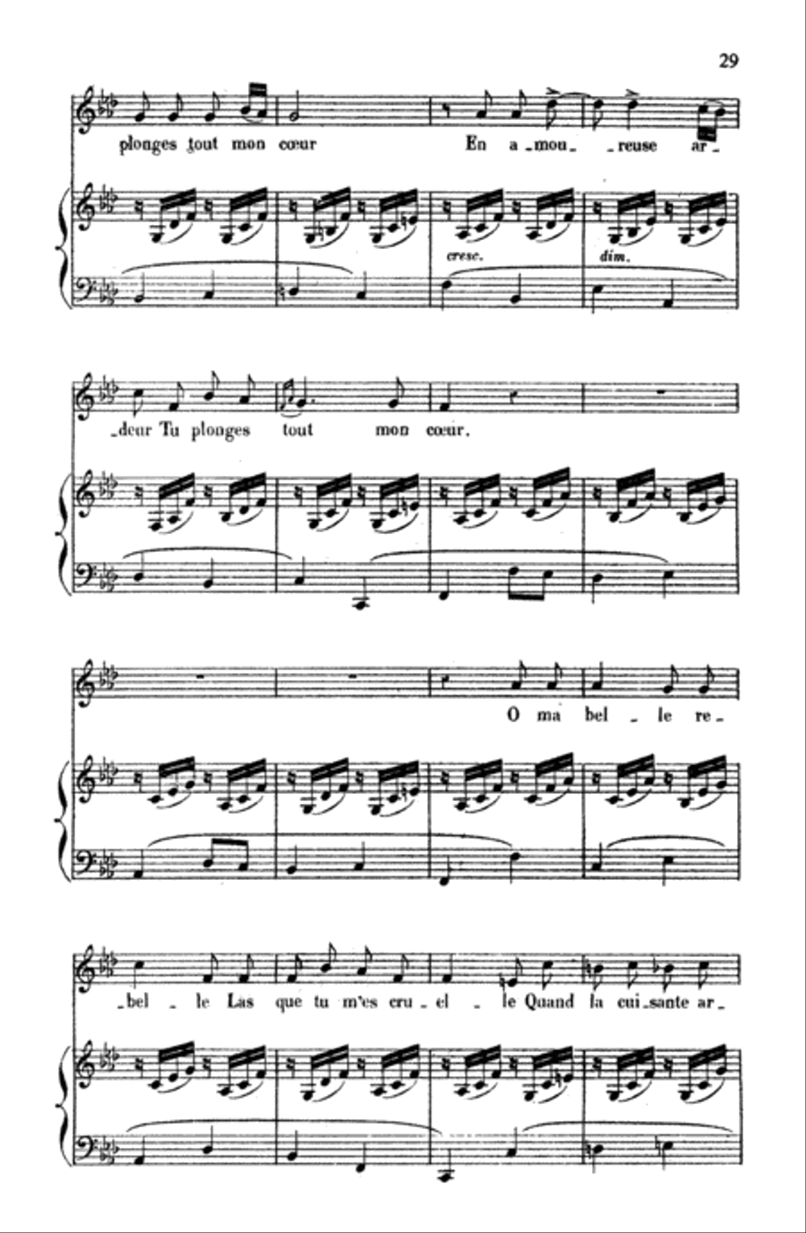 Gounod: Songs, Volume I, Medium Voice (French) Medium Voice scores gallery preview page 3