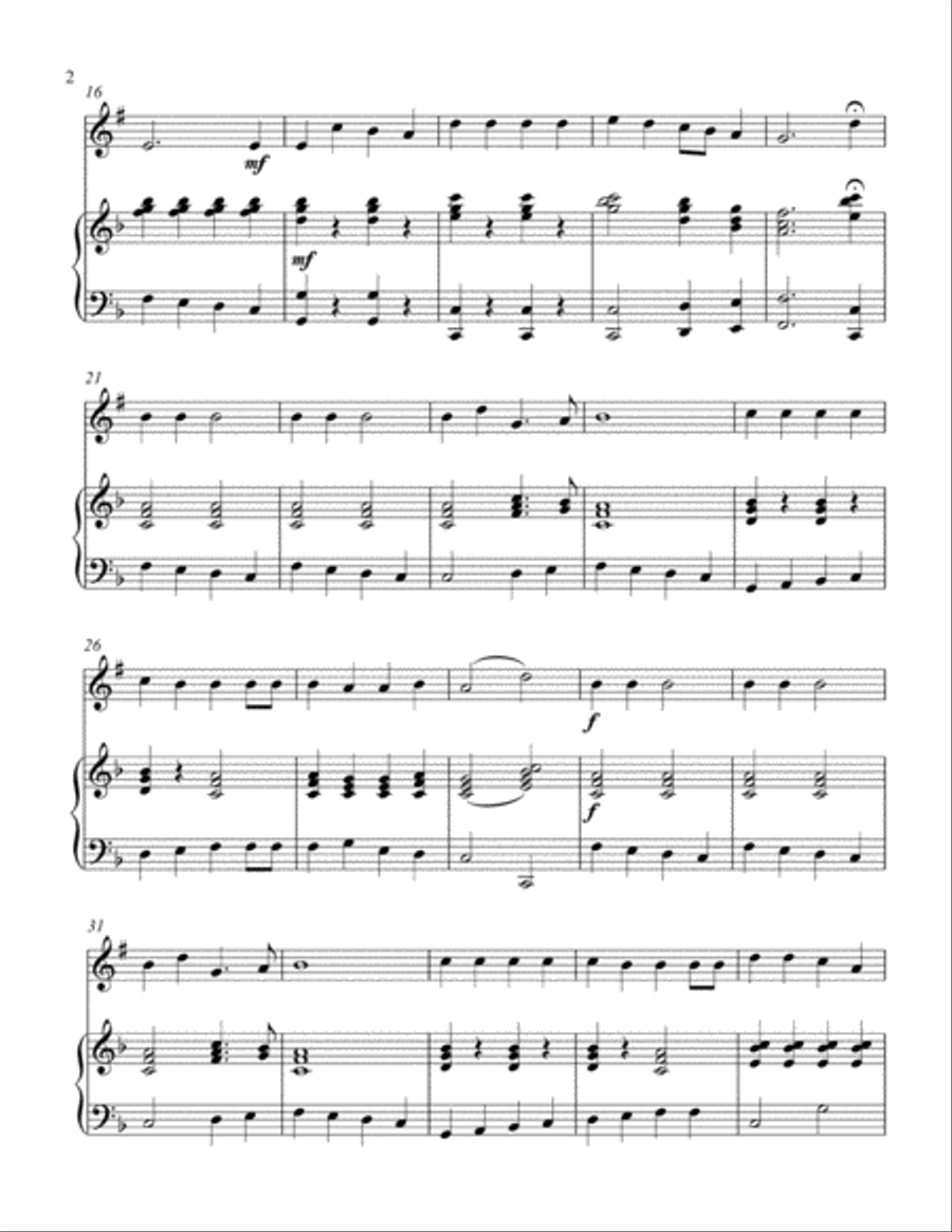 A Fun Christmas Medley (treble Bb instrument solo) Easy Piano scores gallery preview page 3