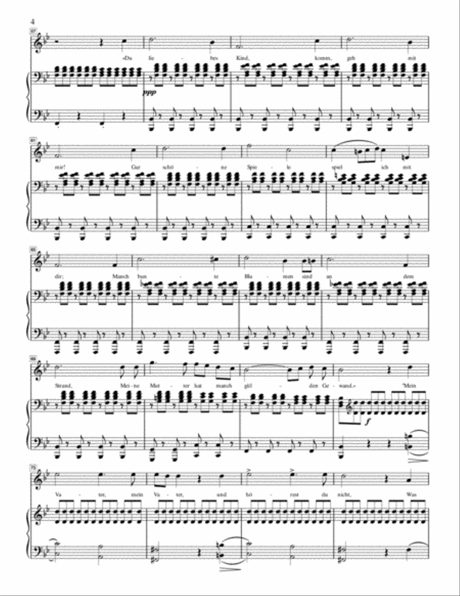 Schubert - Erlkonig - High Voice in G minor High Voice scores gallery preview page 4