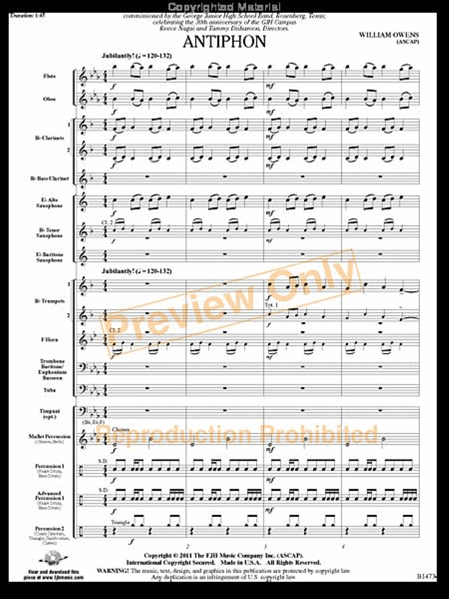 Antiphon Antiphon Concert Band scores gallery preview page 2