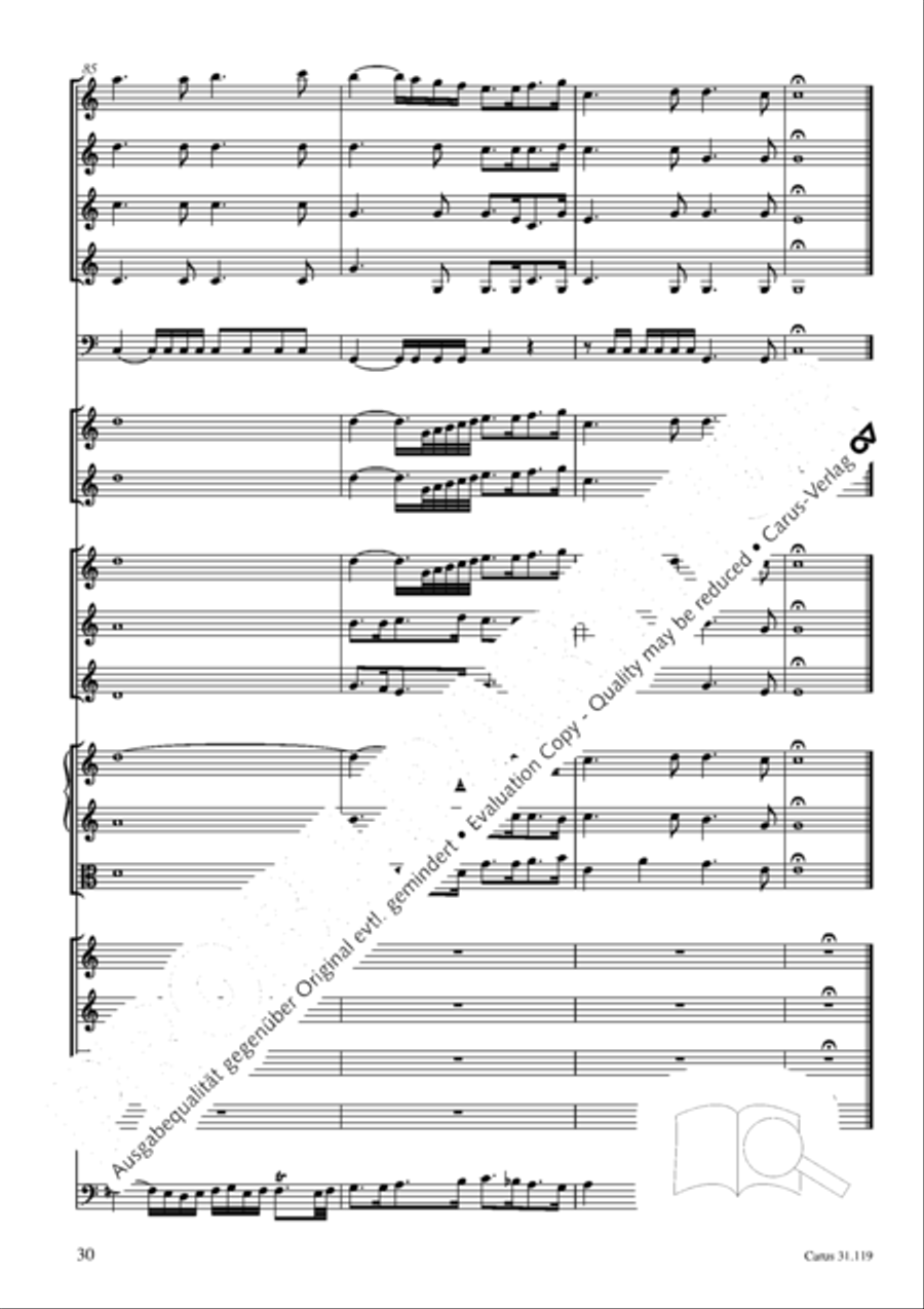 Praise the Lord, O Jerusalem (Preise, Jerusalem, den Herrn) 4-Part scores gallery preview page 31