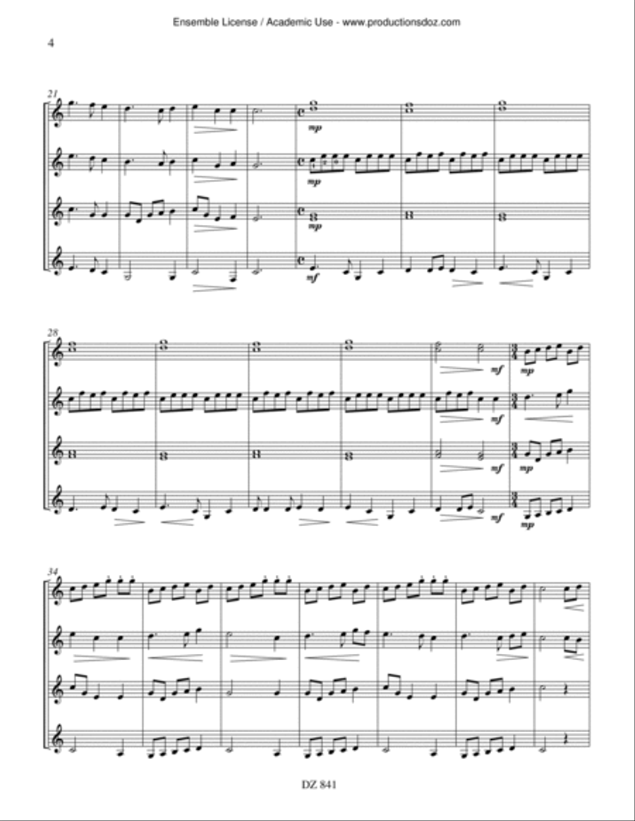 Two Celtic Lullabies Guitar Ensemble scores gallery preview page 3