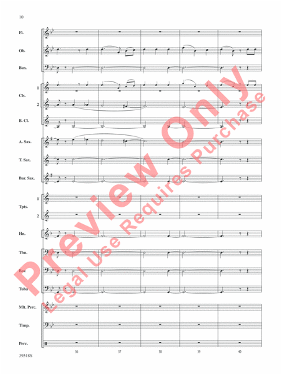 Willow, Willow Willow, Willow Concert Band scores gallery preview page 10