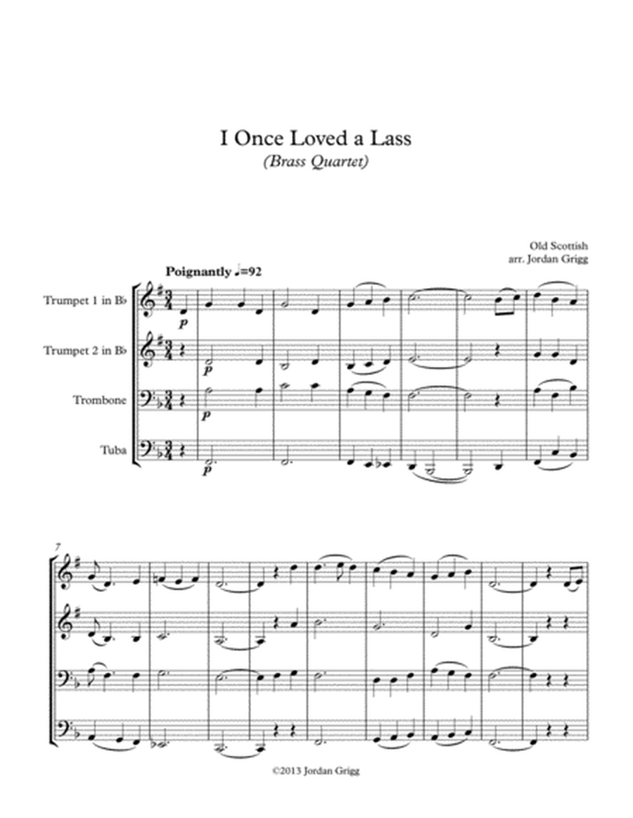 I Once Loved a Lass (Brass Quartet) image number null