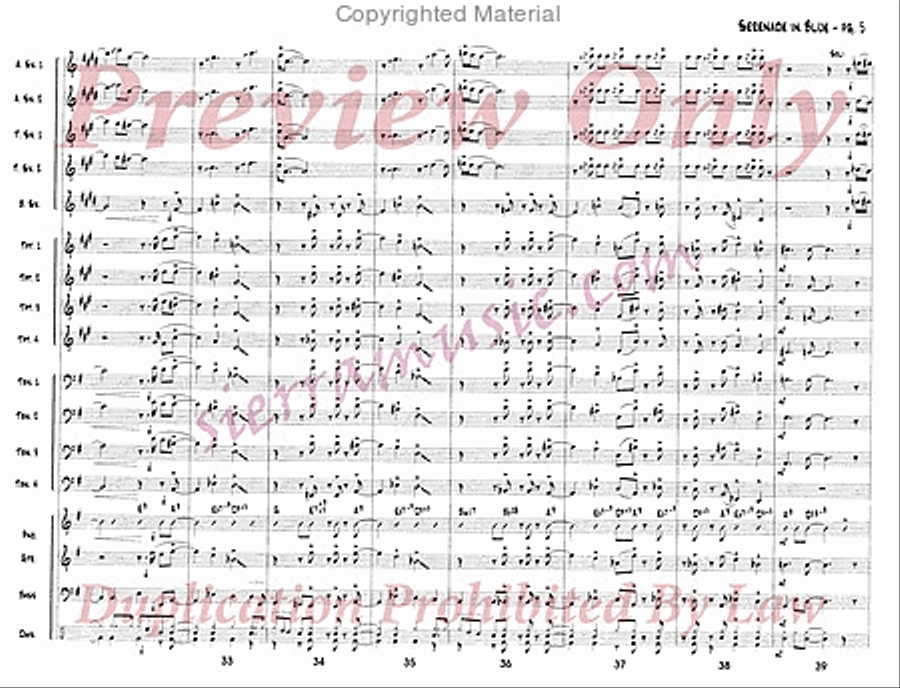 Serenade In Blue Jazz Ensemble scores gallery preview page 6