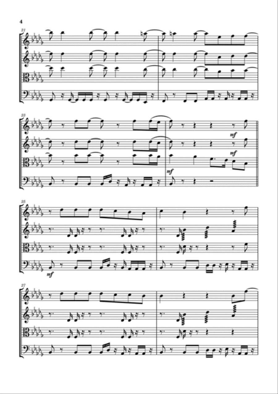 Whiplash String Quartet scores gallery preview page 5