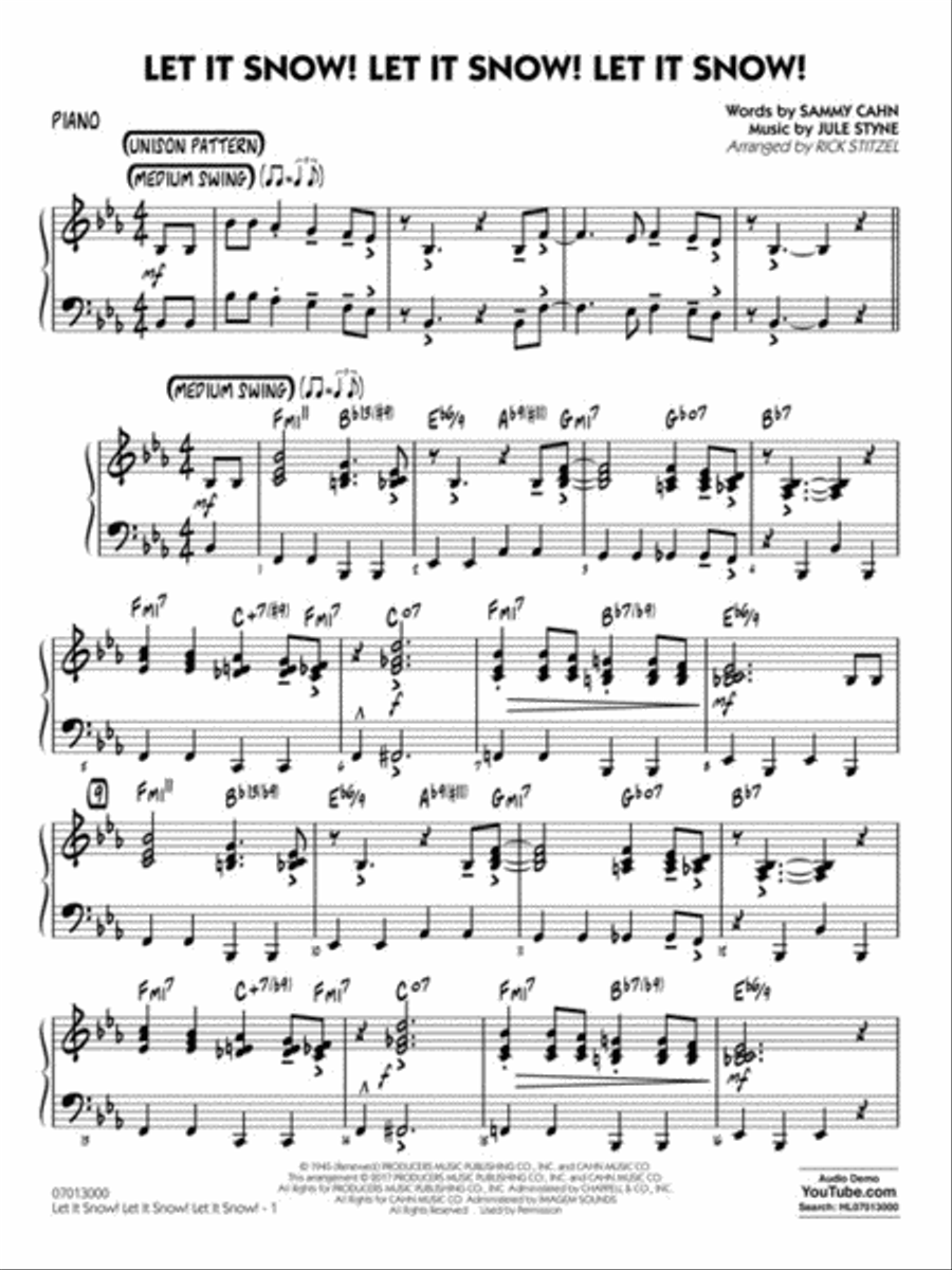 Let It Snow! Let It Snow! Let It Snow! Jazz Ensemble scores gallery preview page 7