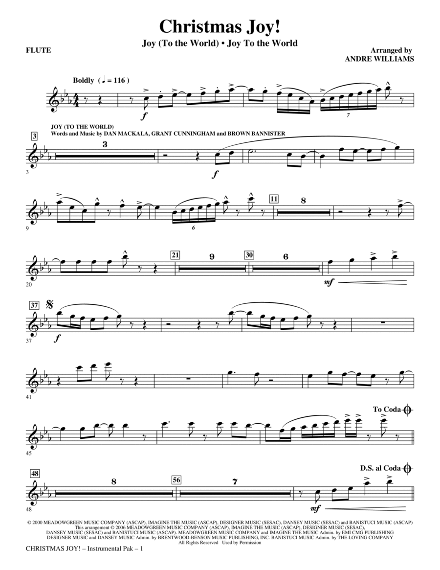 Christmas Joy! - Flute Christmas Joy! - Flute Choir scores gallery preview page 1