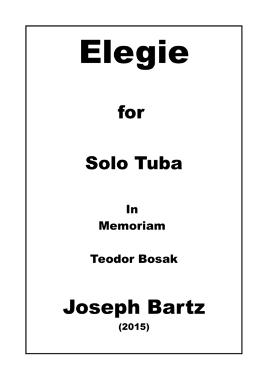 Elegie Elegie Tuba scores gallery preview page 1