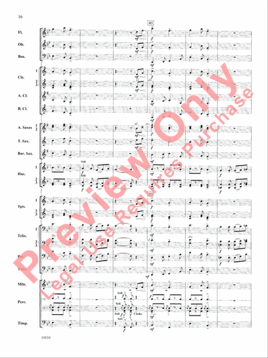Two Irish Sketches Concert Band scores gallery preview page 17