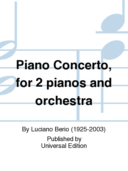 Piano Concerto, for 2 pianos and orchestra
