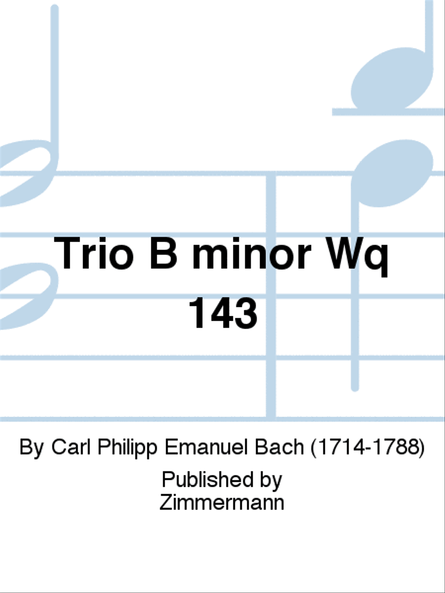 Trio B minor Wq 143 Chamber Music scores gallery preview page 1