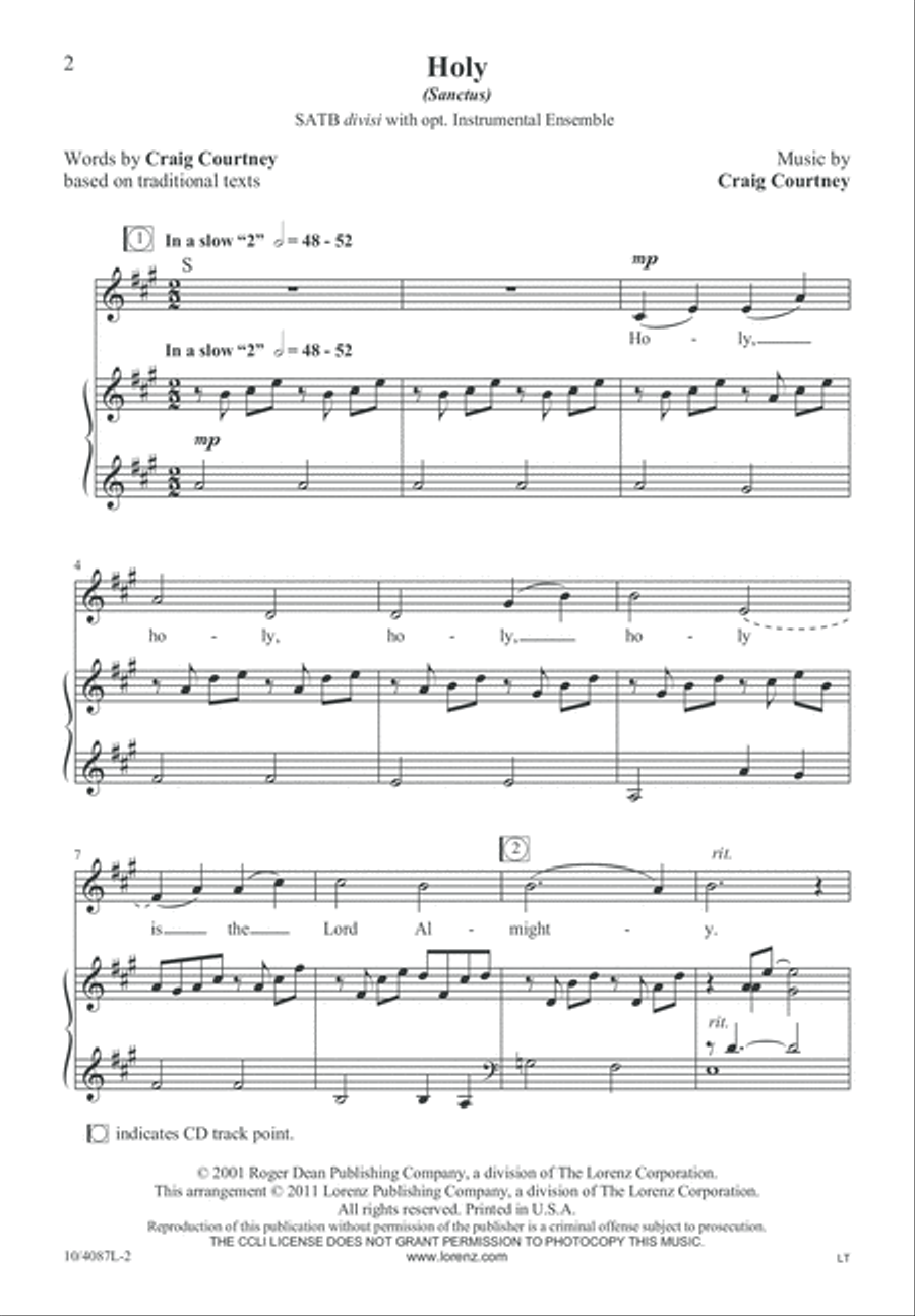 Holy (Sanctus) Divisi scores gallery preview page 3