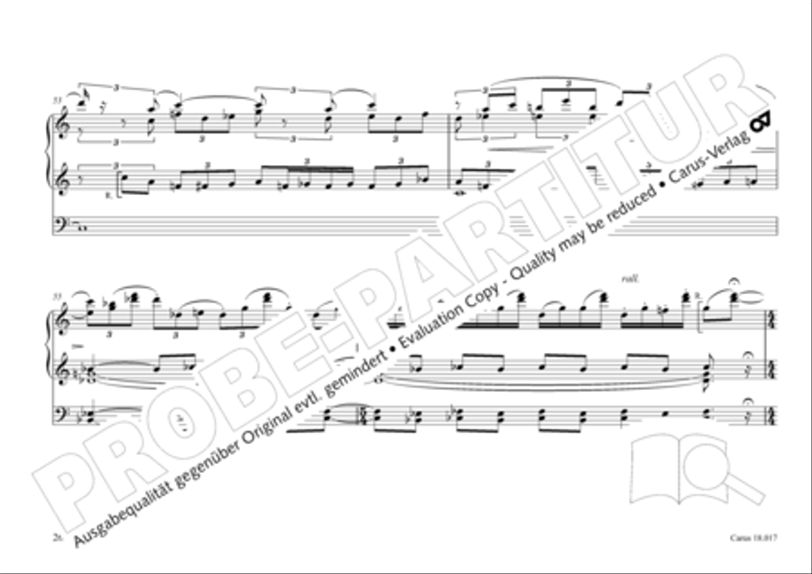 Tournemire: Funf Improvisationen fur Orgel solo Organ Solo scores gallery preview page 26