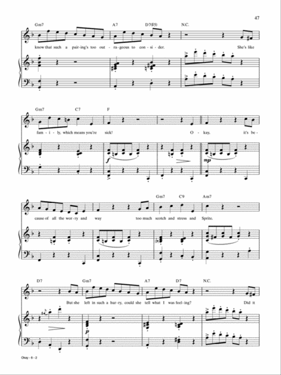 Okay Piano, Vocal, Guitar scores gallery preview page 2