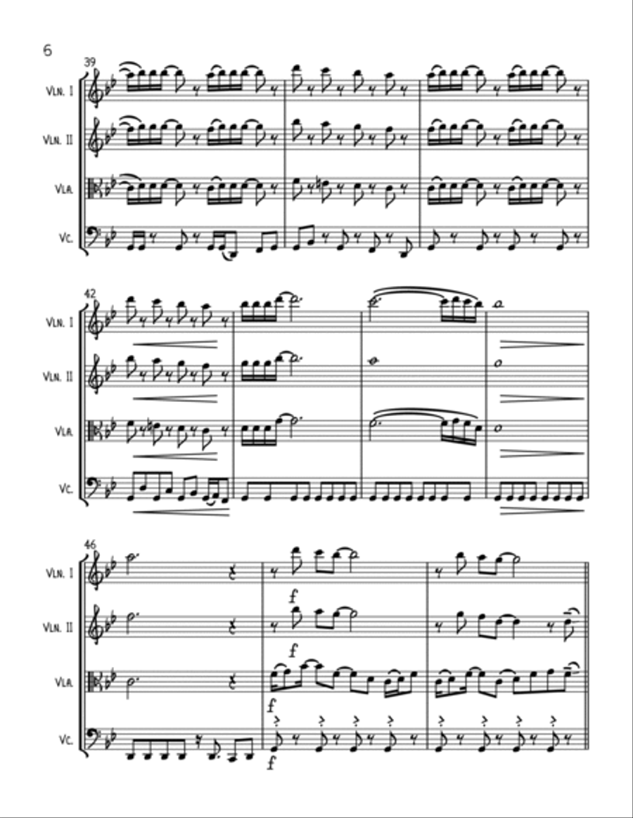 Stayin' Alive from the Motion Picture SATURDAY NIGHT FEVER String Quartet scores gallery preview page 6