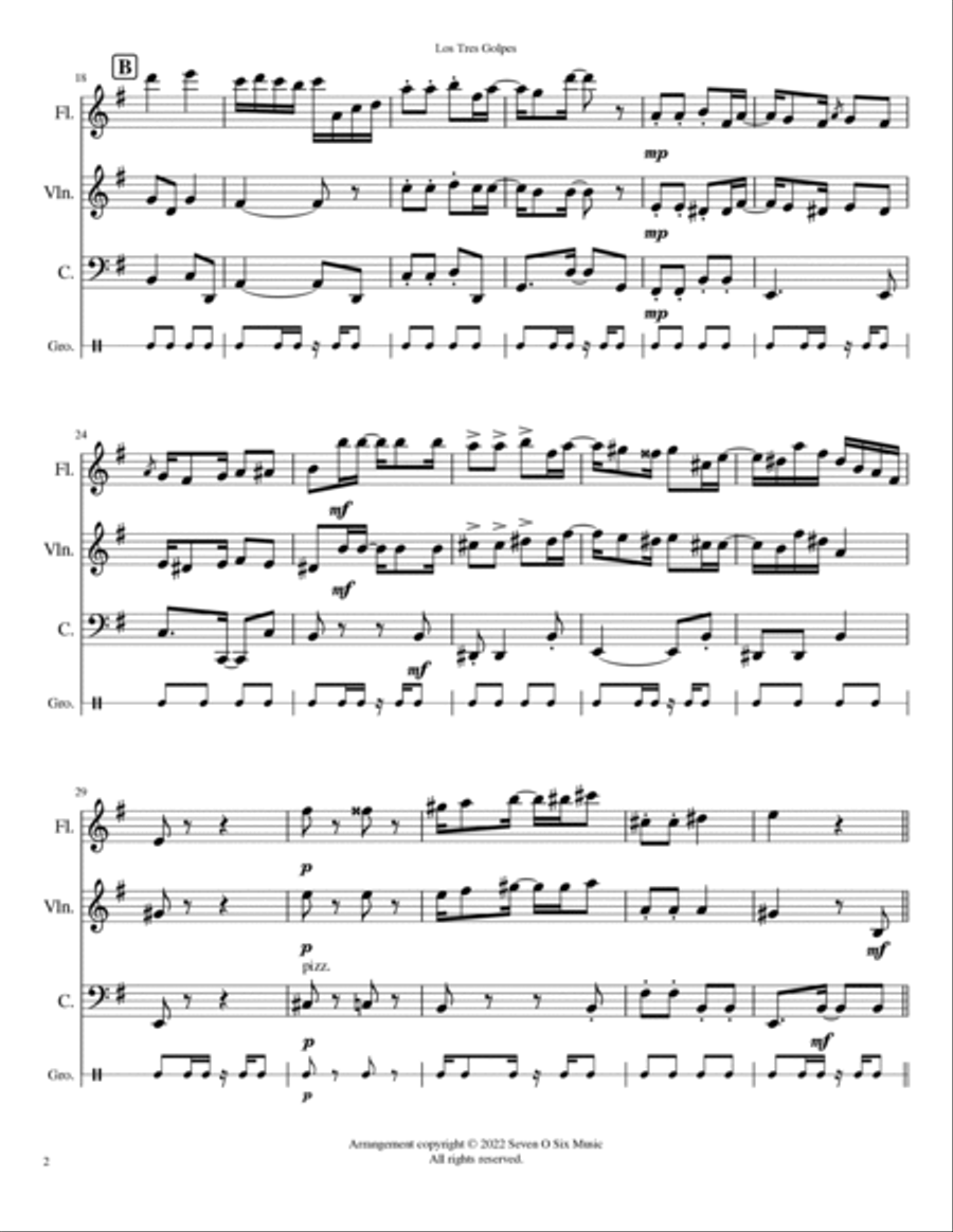 Los Tres Golpes Small Ensemble scores gallery preview page 2