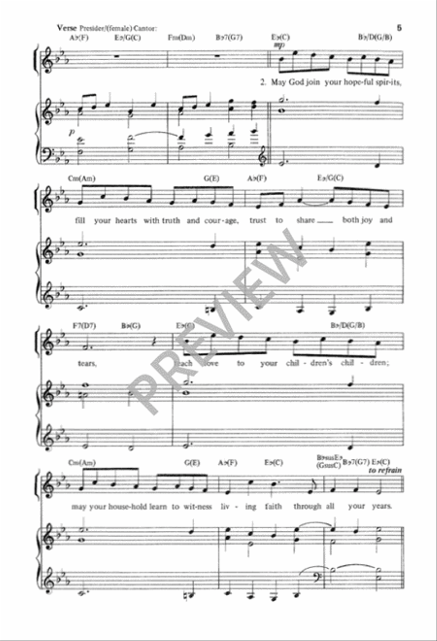A Nuptial Blessing - SATB edition 4-Part scores gallery preview page 6