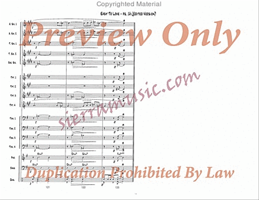 Easy To Love (Edited) Jazz Ensemble scores gallery preview page 17