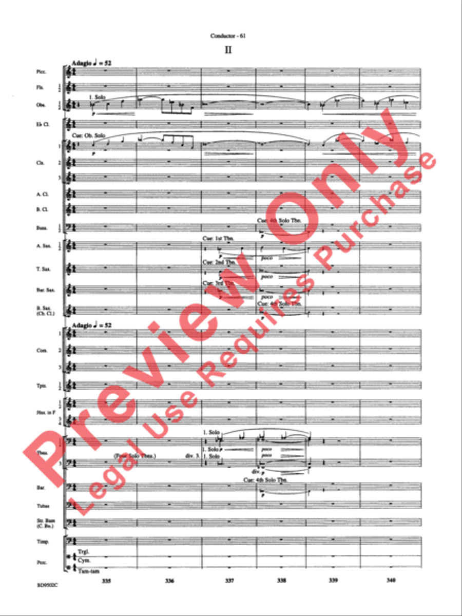 Symphony No. 3 for Band Concert Band scores gallery preview page 64