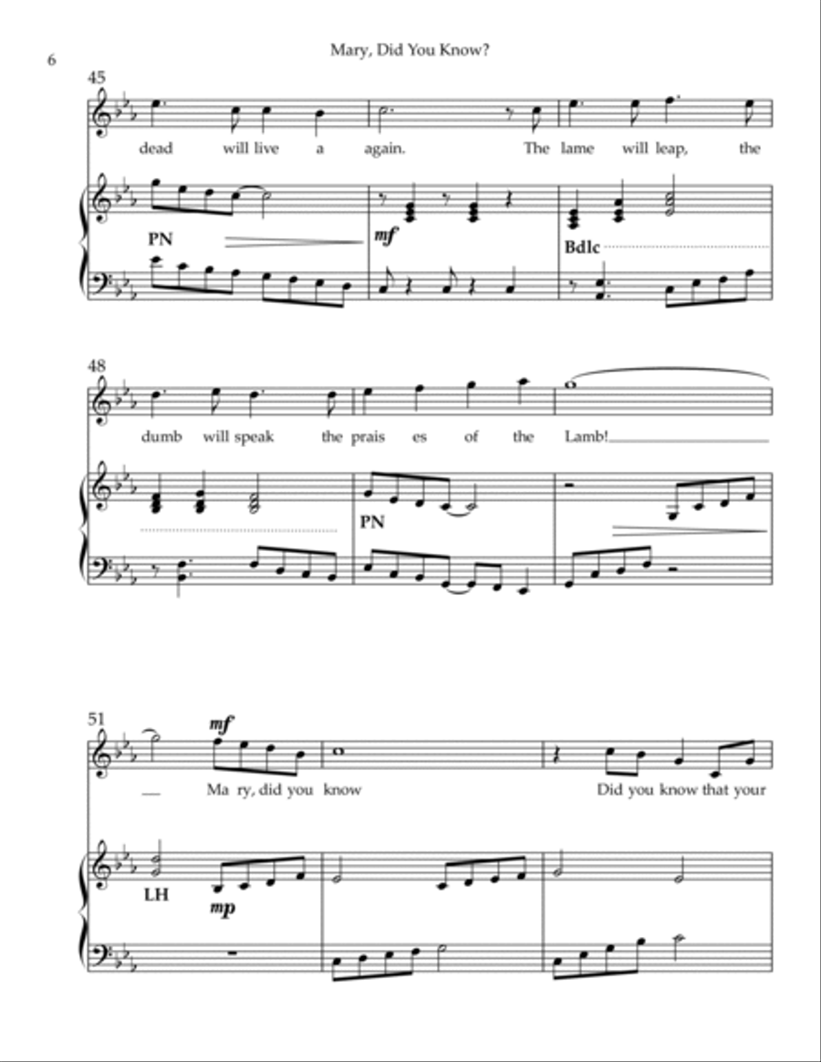 Mary, Did You Know? Harp scores gallery preview page 6