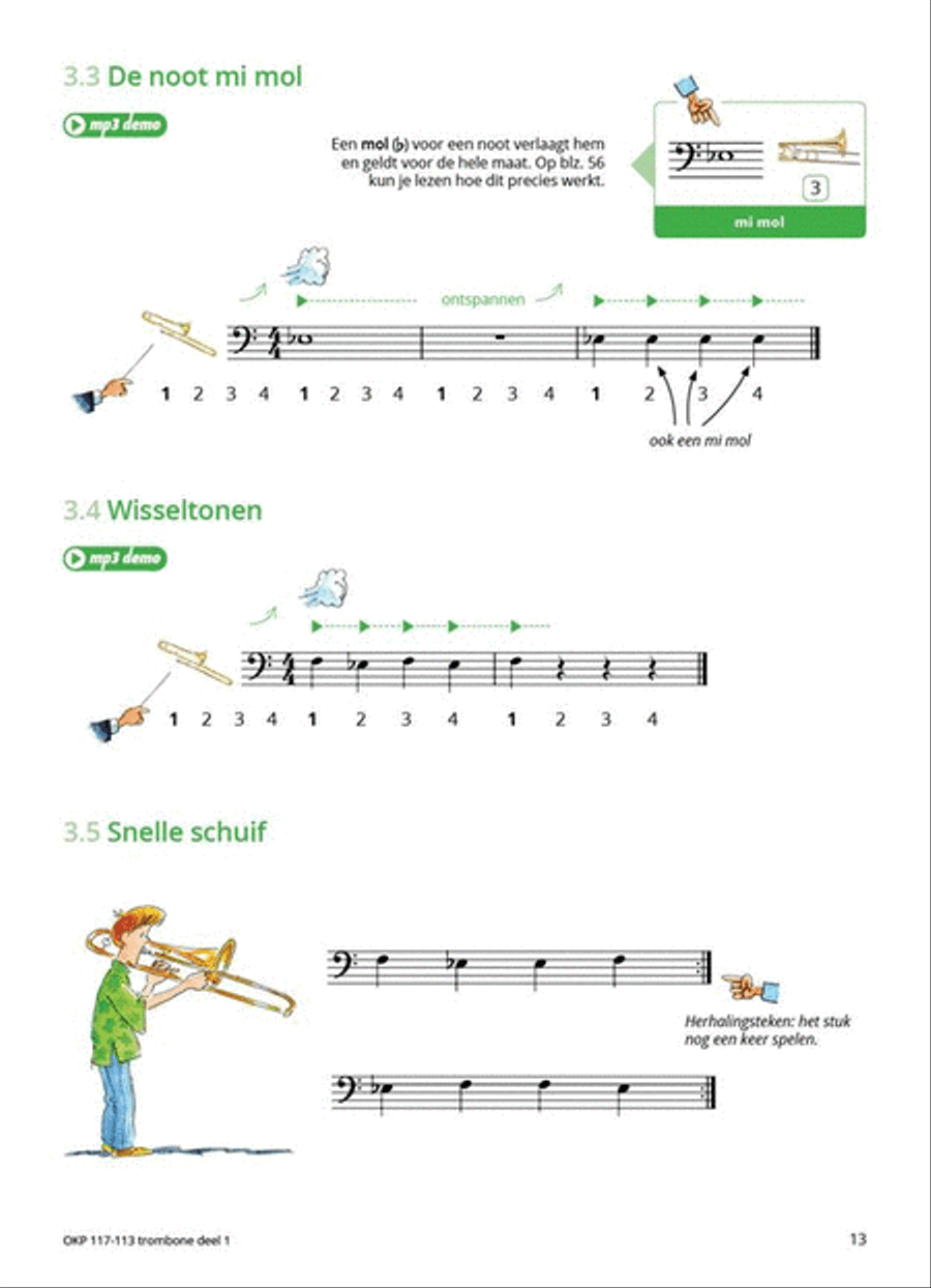 Samen Leren Samenspelen Vlaams Deel 1 Trombone Solo scores gallery preview page 6