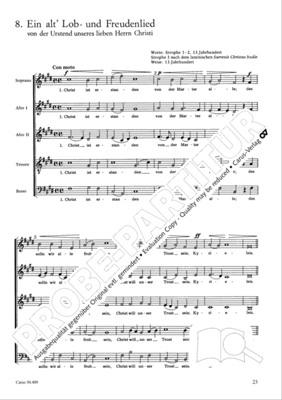 Zwolf deutsche geistliche Gesange Score scores gallery preview page 24