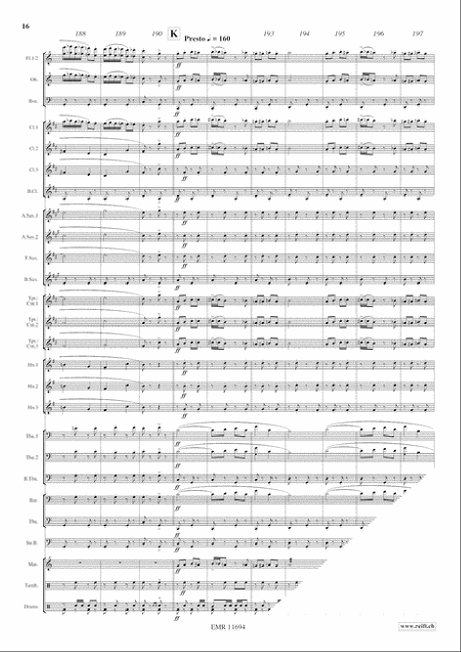 Otto e Mezzo Concert Band scores gallery preview page 15