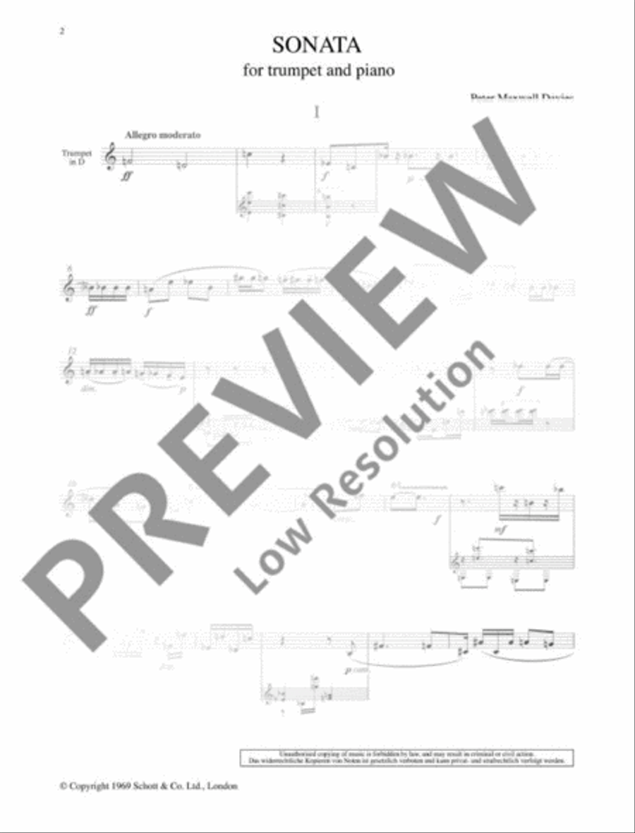 Sonata Trumpet Solo scores gallery preview page 19