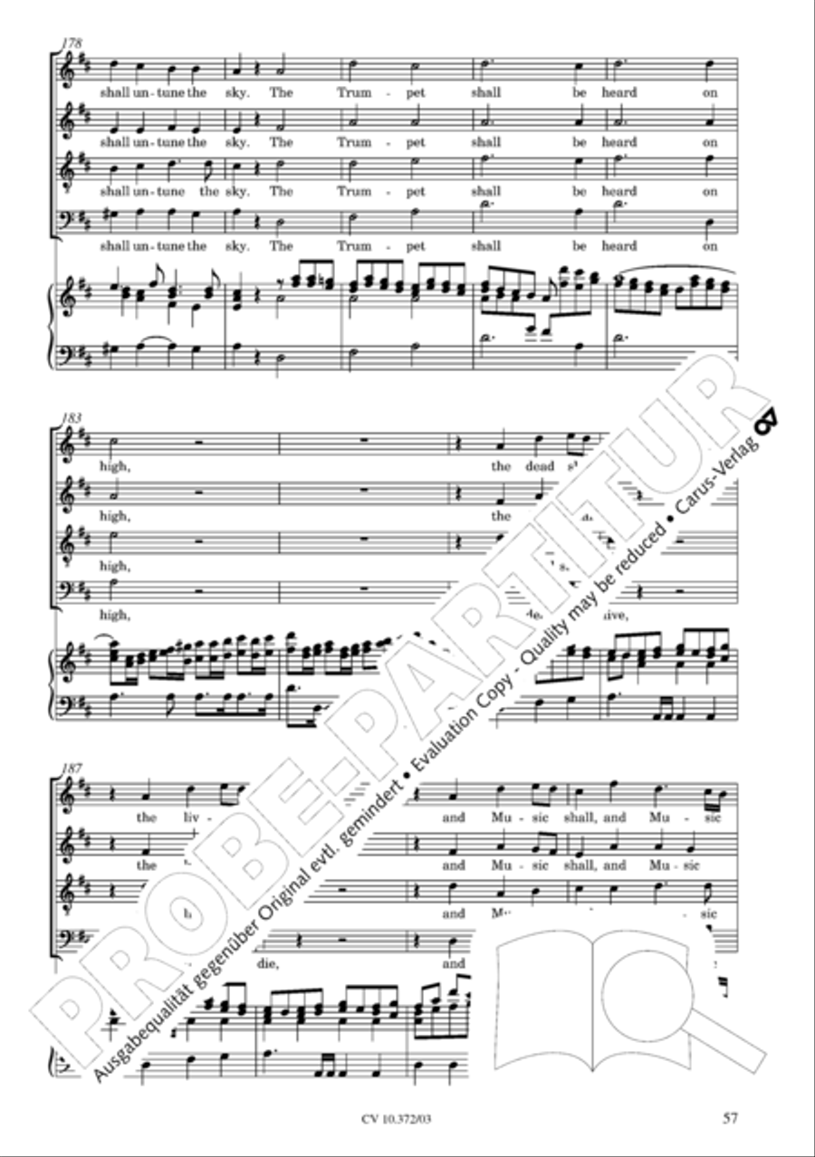 Ode for St. Cecilias Day 4-Part scores gallery preview page 58
