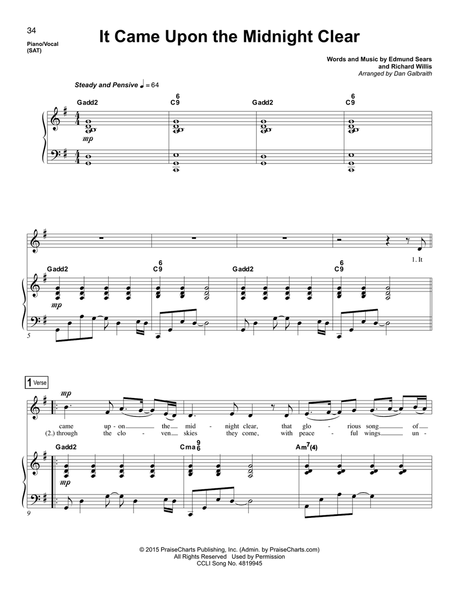 It Came Upon The Midnight Clear Voice scores gallery preview page 1