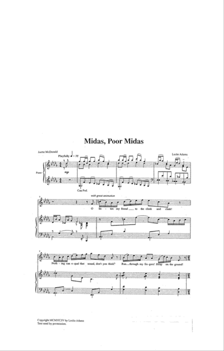 [Adams] Midas, Poor Midas (from Daybirth) High Voice scores gallery preview page 3