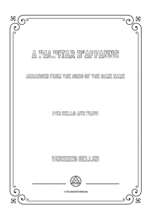Bellini-A palpitar d'affanno,for Cello and Piano