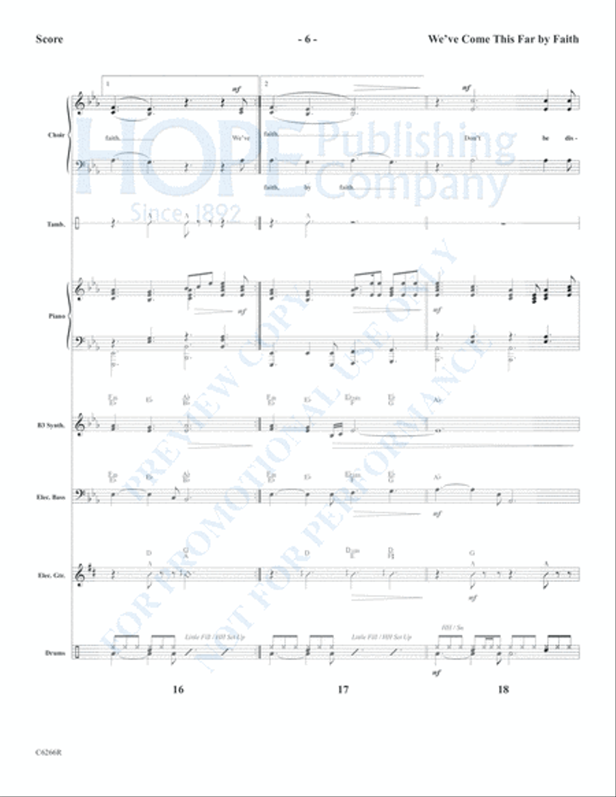 We've Come This Far By Faith 4-Part scores gallery preview page 8