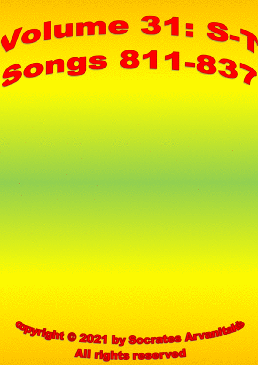 Folk Songs For Classical Guitar - Volume 31 (Songs 811-837) image number null
