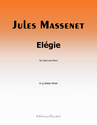 Élégie, by Massenet, in g sharp minor
