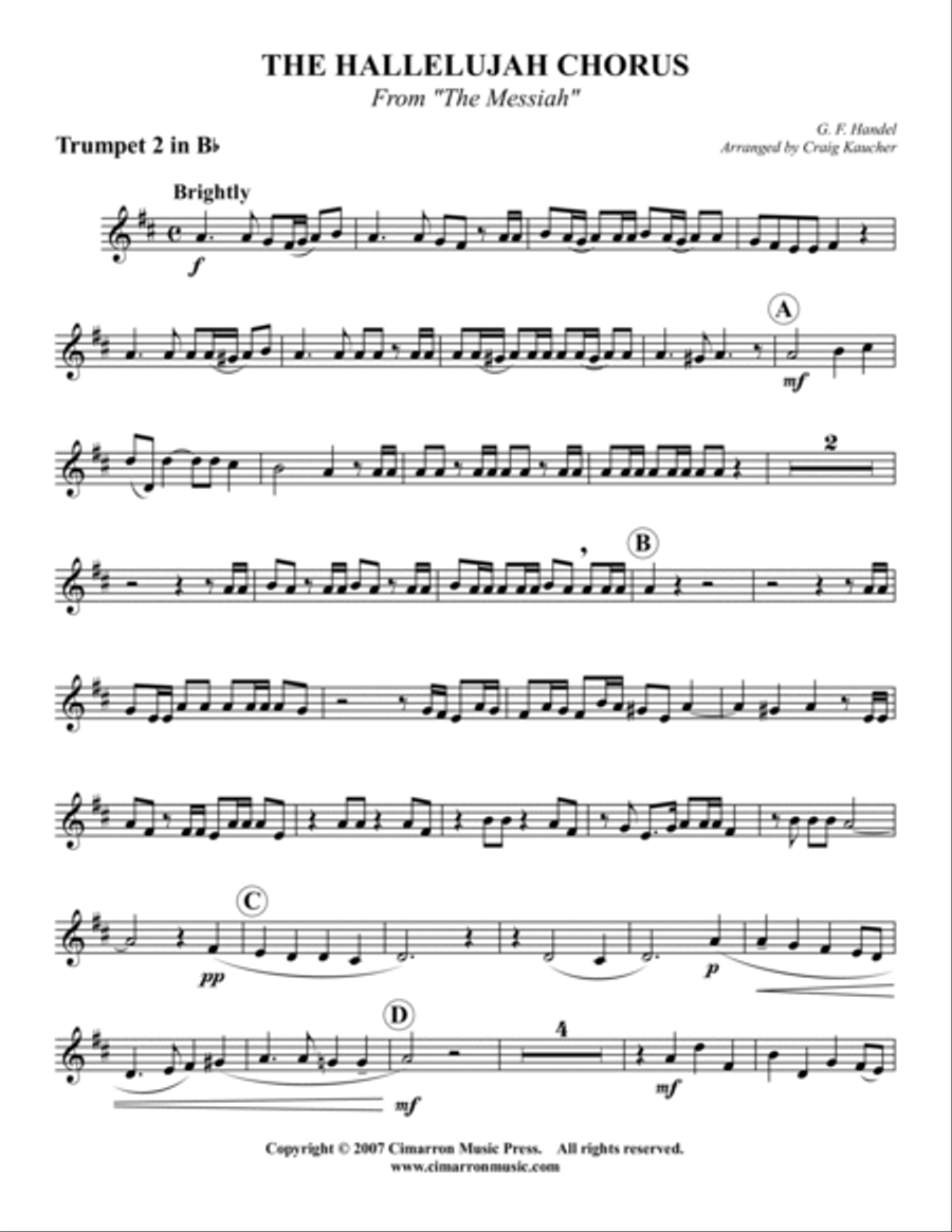 Hallelujah Chorus Horn scores gallery preview page 6