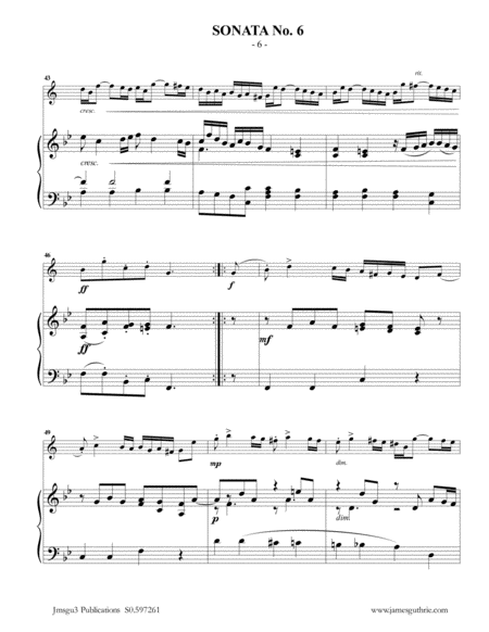 Vivaldi: Sonata No. 6 for Soprano Sax & Piano image number null