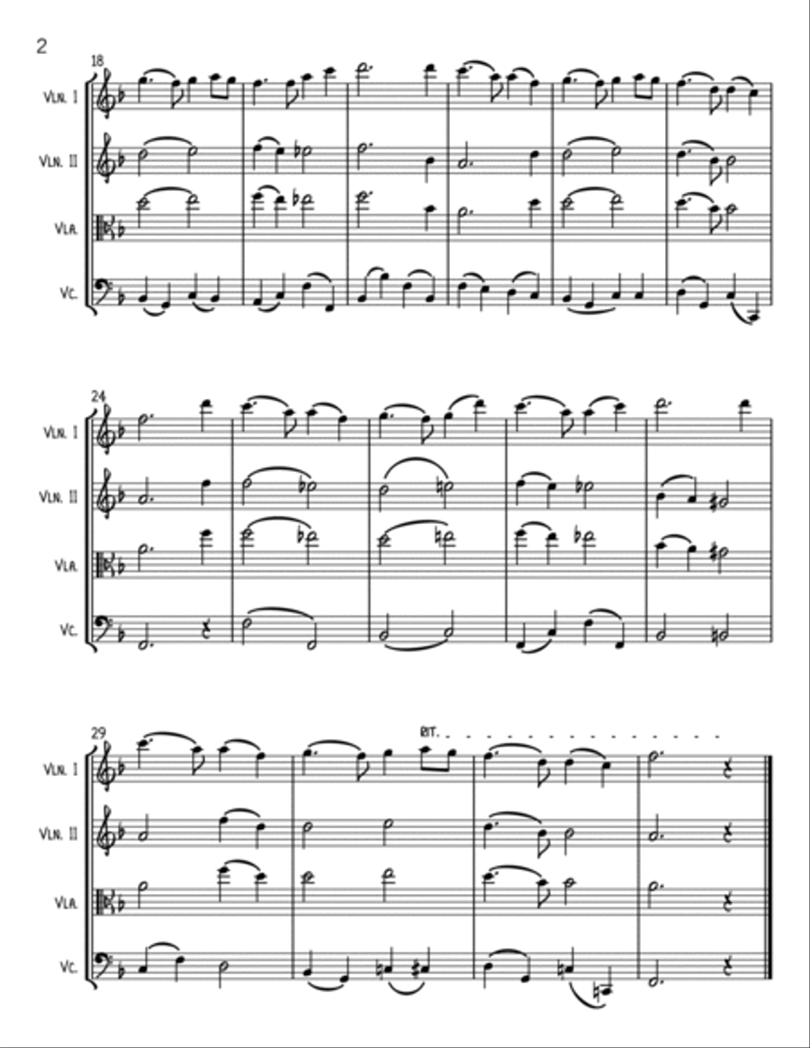 Auld Lang Syne - String Trio (optional vln2 or vla) String Trio scores gallery preview page 2
