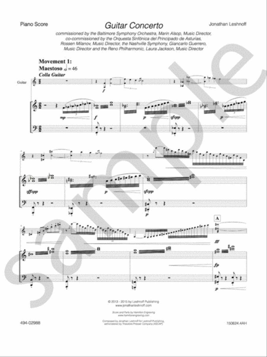 Guitar Concerto Chamber Music scores gallery preview page 4