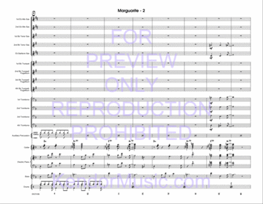 Marguarite (Full Score) Marguarite (Full Score) Jazz Ensemble scores gallery preview page 3