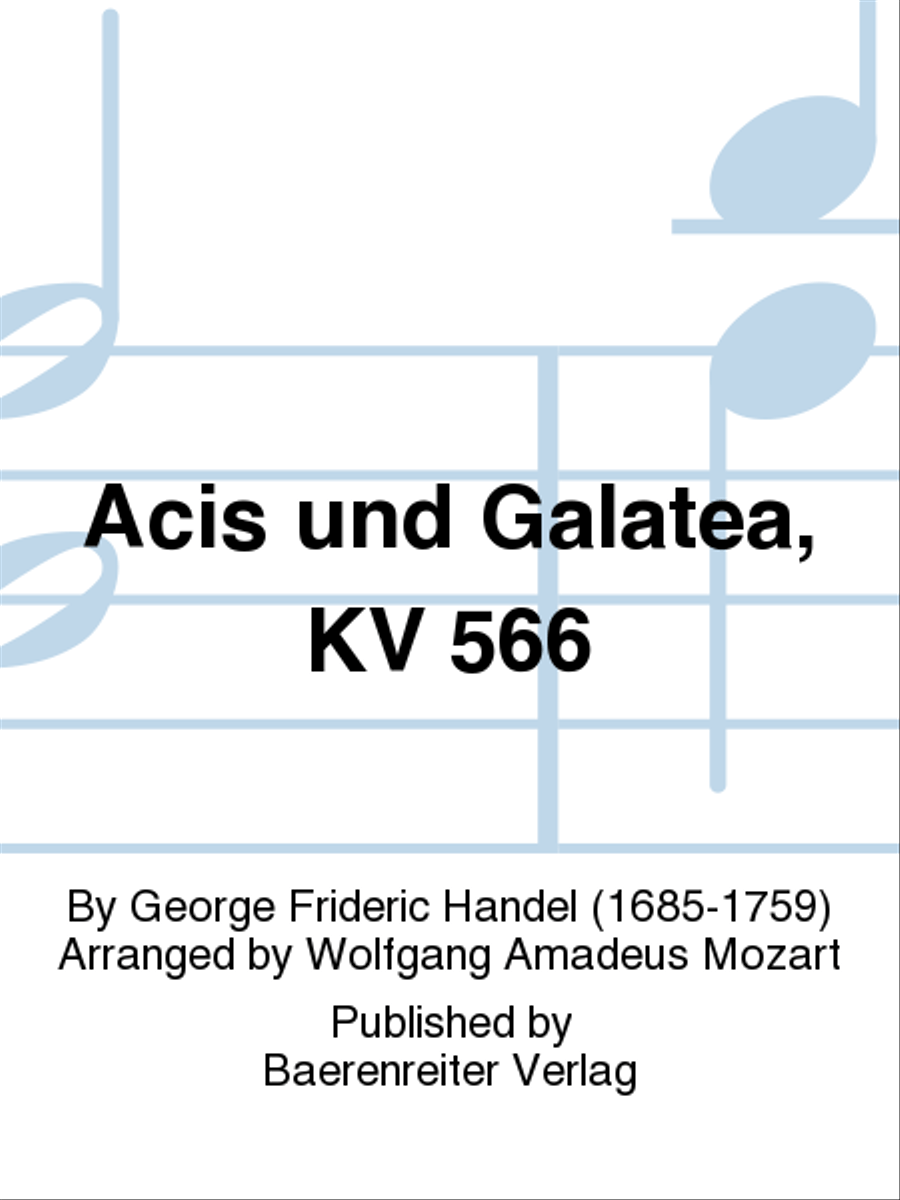 Acis und Galatea, KV 566 Choir scores gallery preview page 1