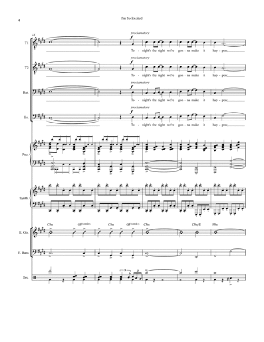 I'm So Excited Small Ensemble scores gallery preview page 4