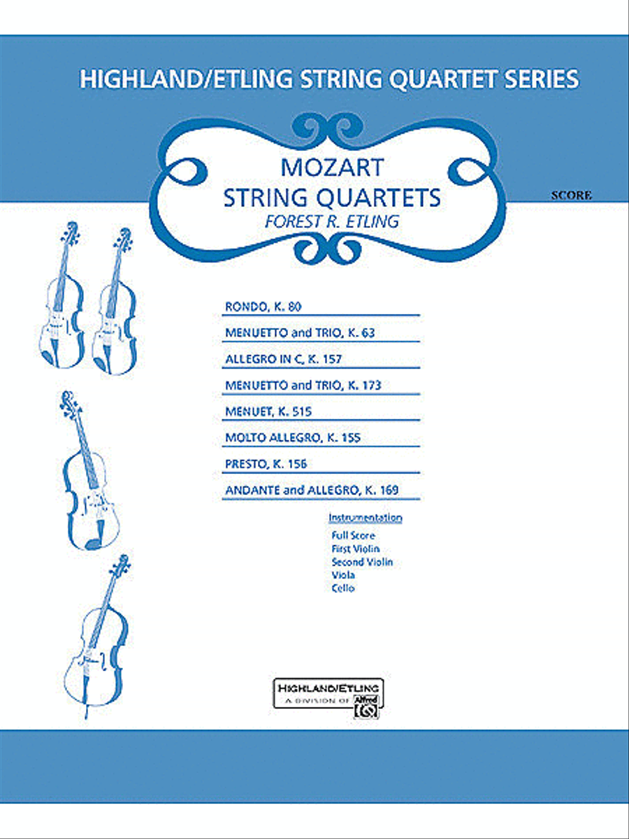 Mozart String Quartets String Quartet scores gallery preview page 1