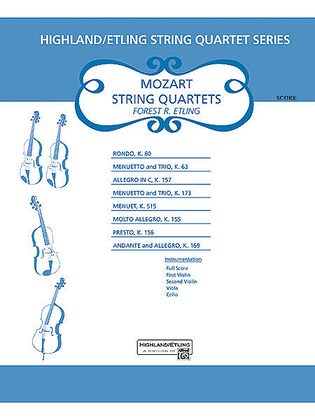 Book cover for Mozart String Quartets