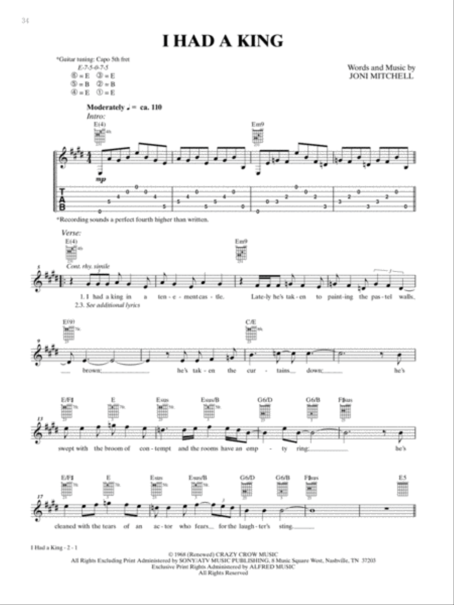Joni Mitchell -- Complete So Far Acoustic Guitar scores gallery preview page 7